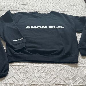 Black Graphic Crewneck Sweatshirt